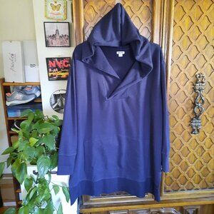 DKNY Super Oversized Soft Hoodie Sweatshirt Style #Y257713  - Dark Navy, Size S